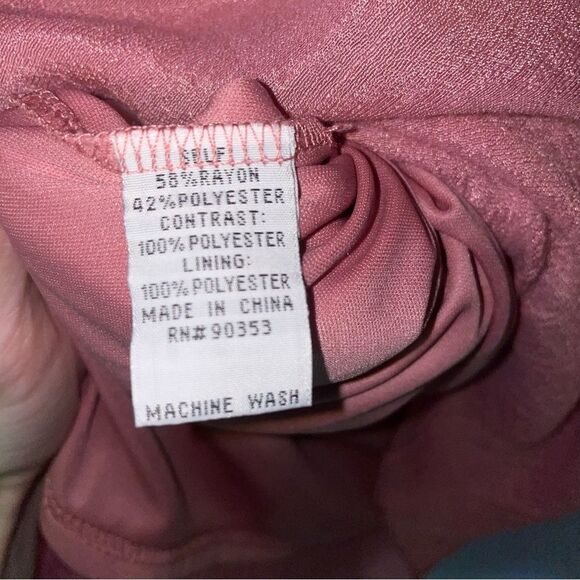 NEW J Gee 3X Boho Dress Midi Pink Eyelet Crochet Gauzy Bell Sleeve - Picture 6 of 9